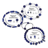 3PCS Agates Bracelet lapis lazuli Quartz Beads Charm Bracelets