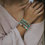 3PCS Agates Bracelet lapis lazuli Quartz Beads Charm Bracelets