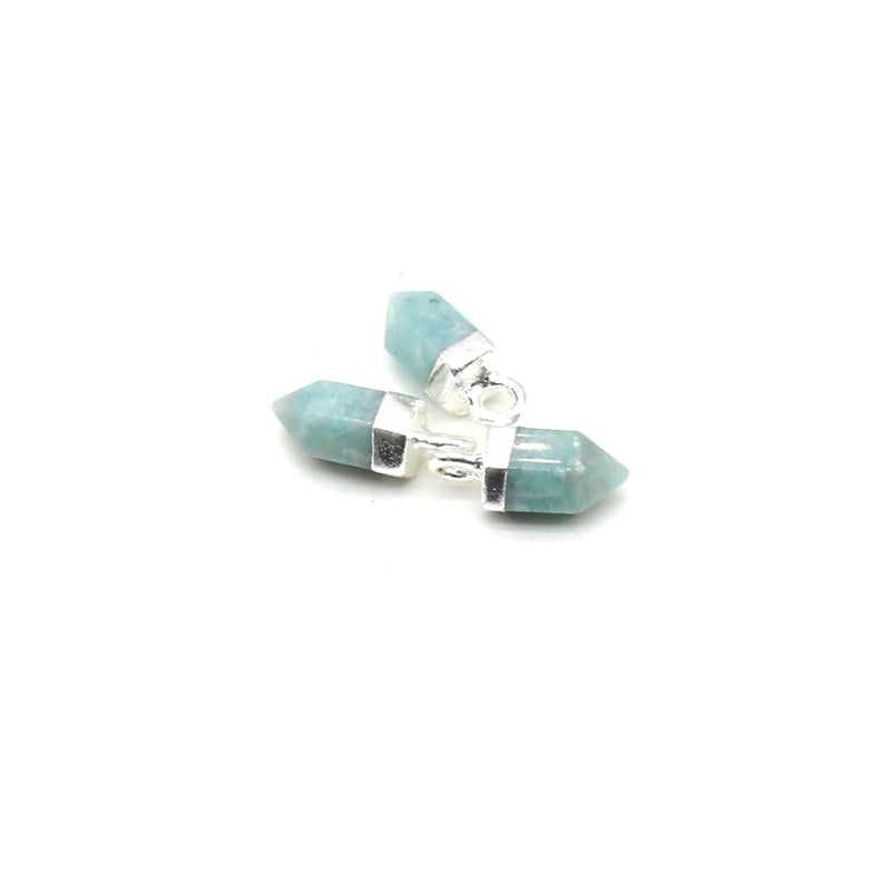 3PCS Clear Quartz Stone Pendant for DIY Jewelry Making