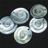 3PCS Shell Pendants Mother Of Pearl For Women's Necklace 50MM Round Top Hole