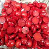 3PCS Nature Red Coral Cabochons Round Shape10MM 11MM 12MM Loose Sea Beads Cabs