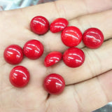 3PCS Nature Red Coral Cabochons Round Shape10MM 11MM 12MM Loose Sea Beads Cabs