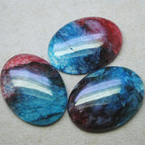 3PCS Natural Agate Stone Pendants 30X40MM Oval Shape