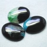 3PCS Natural Agate Stone Pendants 30X40MM Oval Shape