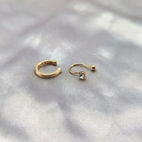 3PCS Copper Alloy Zircon Clip Earrings For Women Man Girl Boy