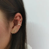 3PCS Copper Alloy Zircon Clip Earrings For Women Man Girl Boy