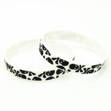 3PCS Casual Skull Silicone Wristband 3 Colors Sports Rubber Bracelets&Bangles