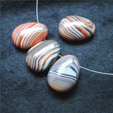 3PCS Indian Agate Stone Beads Top Drilled Hole 22X30MM for Jewelry Making