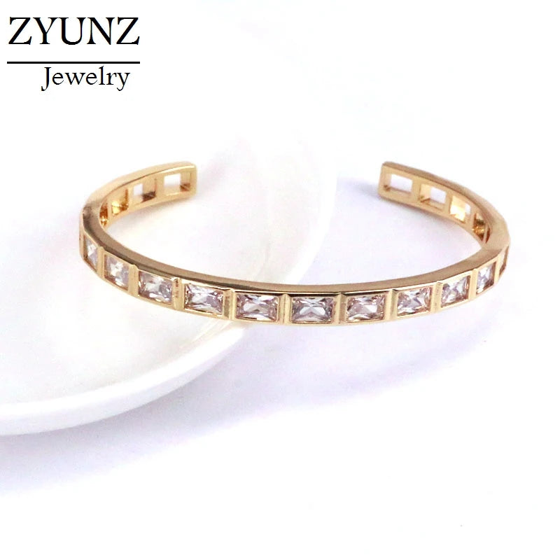 Baguette CZ Bracelet Gorgeous Bangle for Men Women