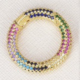 3PCS Oval Spring Carabiner Zircon Lobster Clasp for Earring Necklace Bracelet