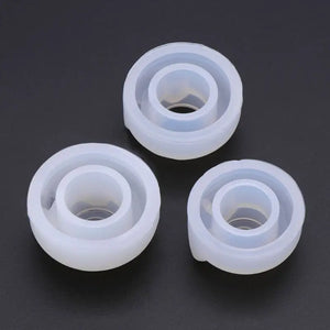3PCS Cat Ear Round Silicone Mold for DIY Craft Jewelry Ring Resin Dried Flower