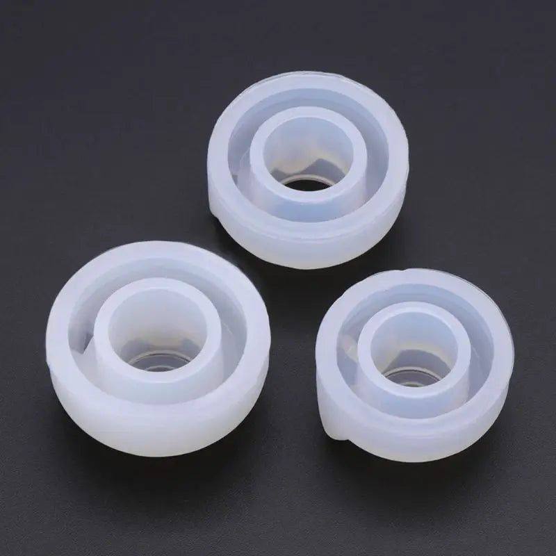 3PCS Round Silicone Mold for Cat Ear Jewelry Ring DIY Craft