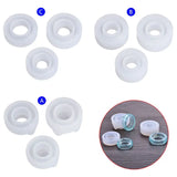 3PCS Cat Ear Round Silicone Mold for DIY Craft Jewelry Ring Resin Dried Flower