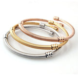 3PCS Stainless Steel Cable Wire Bangles For Women