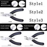3PCS Stainless Steel Jewelry Making Pliers Set DIY Handcraft Tools