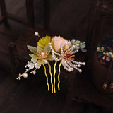3PCS Women Hair Clips Hanfu Flower Hairpin Set