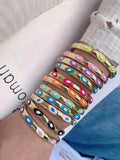 3PCS Colorful Enamel Women Bangle Bracelet Jewelry