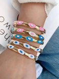 3PCS Colorful Enamel Women Bangle Bracelet Jewelry