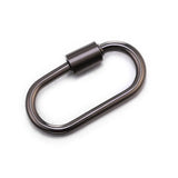 3PCS Solid Copper Oval Screw Carabiner Lock Interlocking Clasp
