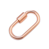 3PCS Solid Copper Oval Screw Carabiner Lock Interlocking Clasp