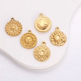 3PCS Stainless Steel Sun Star Charms DIY Jewelry Making Supplies