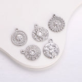 3PCS Stainless Steel Sun Star Charms DIY Jewelry Making Supplies