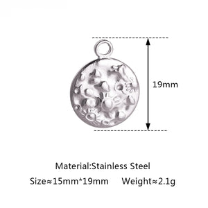 3PCS Stainless Steel Sun Star Charms DIY Jewelry Making Supplies