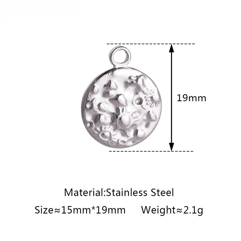 3PCS Stainless Steel Sun Star Charms DIY Jewelry Making Supplies