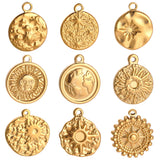 3PCS Stainless Steel Sun Star Charms DIY Jewelry Making Supplies