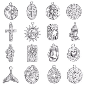 3PCS Stainless Steel Sun Pendant Charms For DIY Jewelry