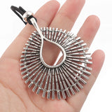 3PCS Tibetan Silver Hollow Water Drop Charms Pendants 67X55.5