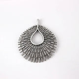 3PCS Tibetan Silver Hollow Water Drop Charms Pendants 67X55.5