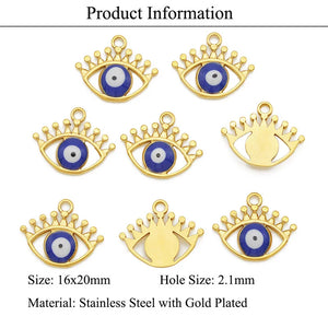 3PCS Devil's Eye Stainless Steel Necklace Pendant