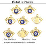 3PCS Devil's Eye Stainless Steel Necklace Pendant