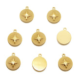 3PCS Titanium Steel Sun Stars Moon Pendant DIY Jewelry Accessories