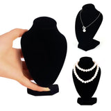 3PCS Velvet Mannequin Necklace Display Stand Holder Jewelry Organizer Display
