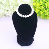 3PCS Velvet Mannequin Necklace Display Stand Holder Jewelry Organizer Display
