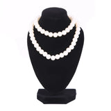 3PCS Velvet Mannequin Necklace Display Stand Holder Jewelry Organizer Display