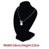 3PCS Velvet Mannequin Necklace Display Stand Holder Jewelry Organizer Display