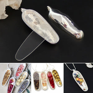 3PCS Vintage Style Bezel Locket Charms Containers Small Wishing Bottle Pendant