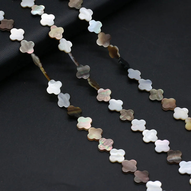 3PCS Natural Freshwater Shell Plum Shape Beads DIY Necklace Bracelet