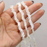 3PCS Natural Freshwater Shells Moon-shape Bead For Jewelry Making DIY Bracelets