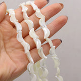3PCS Natural Freshwater Shells Moon-shape Bead For Jewelry Making DIY Bracelets