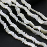 3PCS Natural Freshwater Shells Moon-shape Bead For Jewelry Making DIY Bracelets