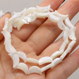 3PCS Natural Freshwater Shells Moon-shape Bead For Jewelry Making DIY Bracelets