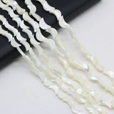 3PCS Natural Freshwater Shells Moon-shape Bead For Jewelry Making DIY Bracelets