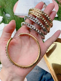 3PCS Geometric Bracelet Bangles Hip-Hop Punk Jewelry