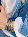 3PCS Geometric Bracelet Bangles Hip-Hop Punk Jewelry