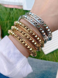 3PCS Geometric Bracelet Bangles Hip-Hop Punk Jewelry