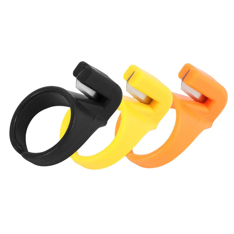 3PCS Finger Blade Needle Craft Thimble Sewing Ring Thread Cutter DIY Accessory